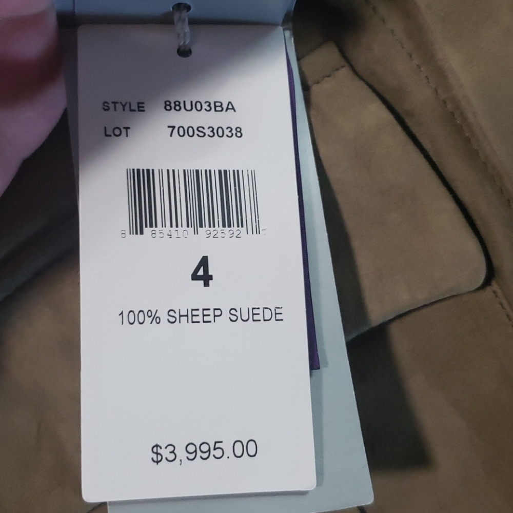 NWT Ralph Lauren PURPLE LABEL Sheep Suede Dress sz 4 - Picture 8 of 13